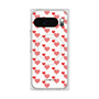 Premium Square Case with Pixelsnap［ Stripe Hearts - Red ］