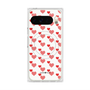 Premium Square Case with Pixelsnap［ Stripe Hearts - Red ］