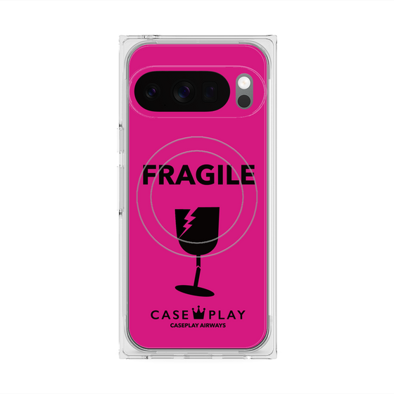 Premium Square Case with Pixelsnap［ FRAGILE - Pink ］