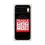 Premium Square Case with Pixelsnap［ FRAGILE Sticker - Black ］