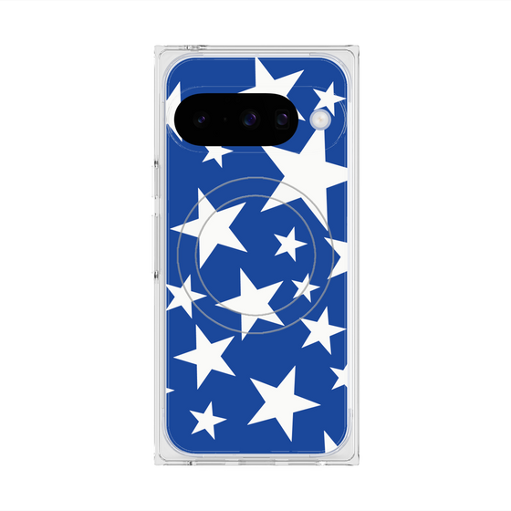 Premium Square Case with Pixelsnap［ Stars - Blue ］