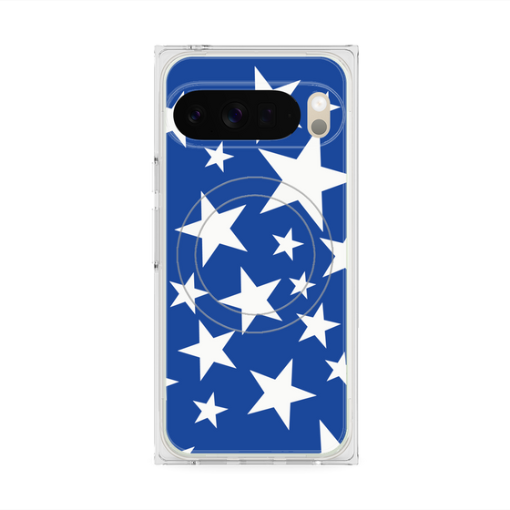 Premium Square Case with Pixelsnap［ Stars - Blue ］