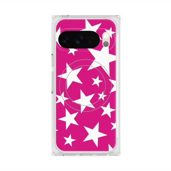 Premium Square Case with Pixelsnap［ Stars - Pink ］
