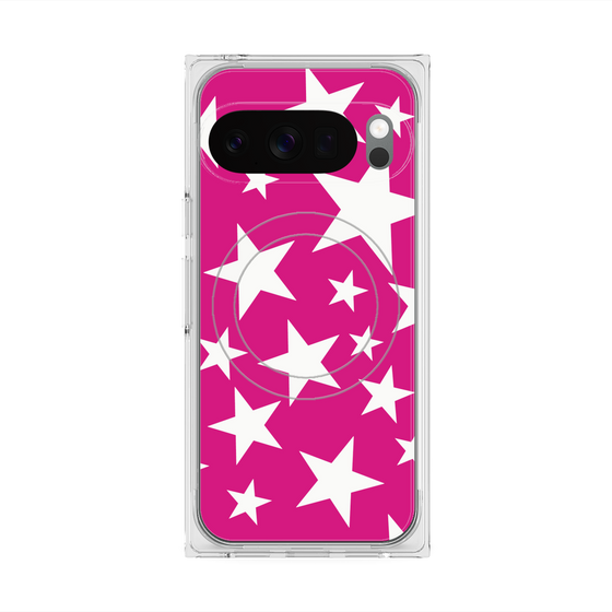 Premium Square Case with Pixelsnap［ Stars - Pink ］