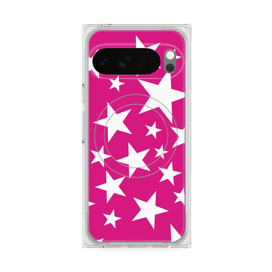 Premium Square Case with Pixelsnap［ Stars - Pink ］