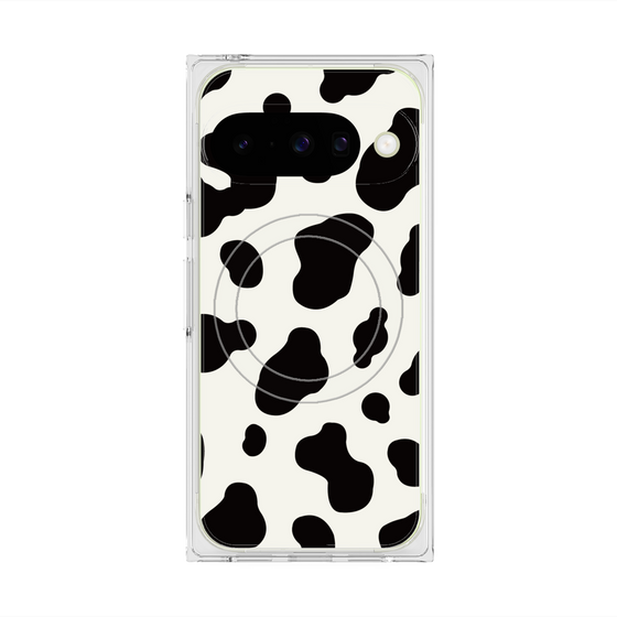 Premium Square Case with Pixelsnap［ Cow - White ］