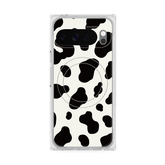 Premium Square Case with Pixelsnap［ Cow - White ］