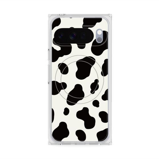 Premium Square Case with Pixelsnap［ Cow - White ］
