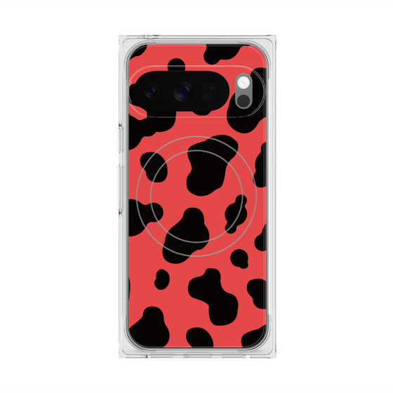Premium Square Case with Pixelsnap［ Cow - Red ］
