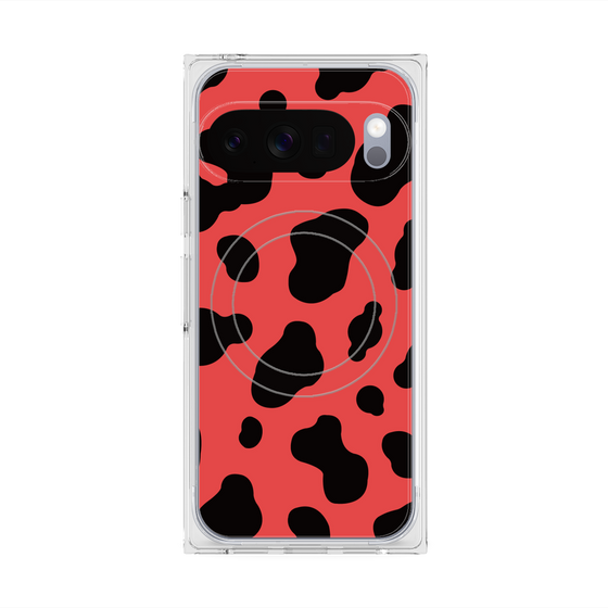 Premium Square Case with Pixelsnap［ Cow - Red ］