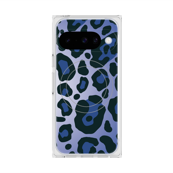 Premium Square Case with Pixelsnap［ Leopard - Blue ］