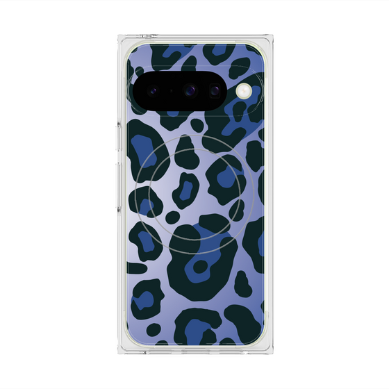 Premium Square Case with Pixelsnap［ Leopard - Blue ］