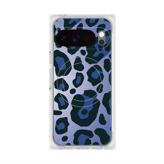 Premium Square Case with Pixelsnap［ Leopard - Blue ］