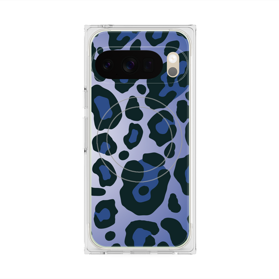 Premium Square Case with Pixelsnap［ Leopard - Blue ］