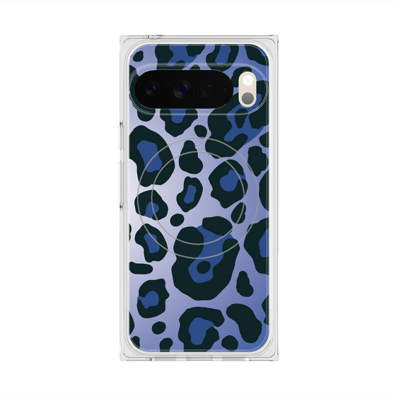 Premium Square Case with Pixelsnap［ Leopard - Blue ］