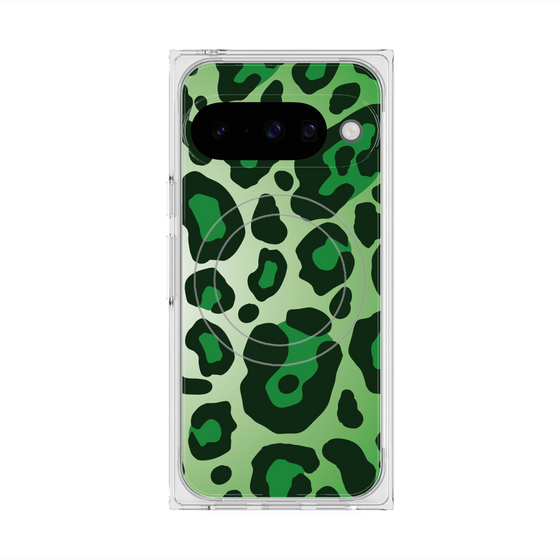 Premium Square Case with Pixelsnap［ Leopard - Green ］