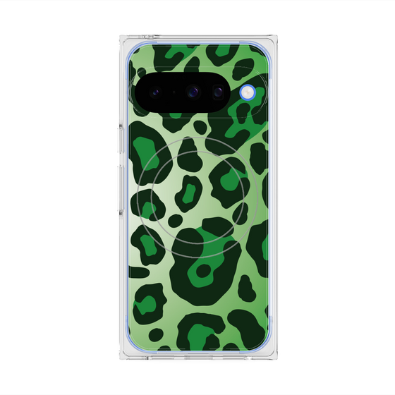 Premium Square Case with Pixelsnap［ Leopard - Green ］