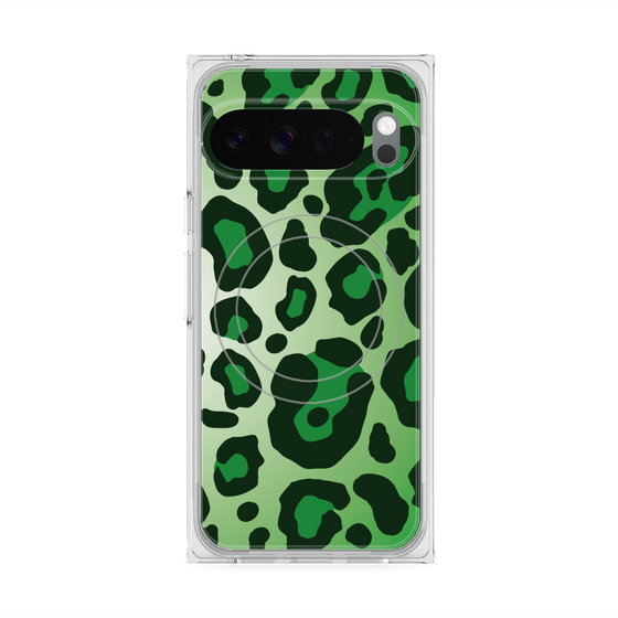 Premium Square Case with Pixelsnap［ Leopard - Green ］