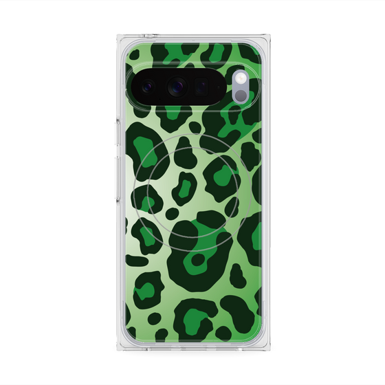 Premium Square Case with Pixelsnap［ Leopard - Green ］