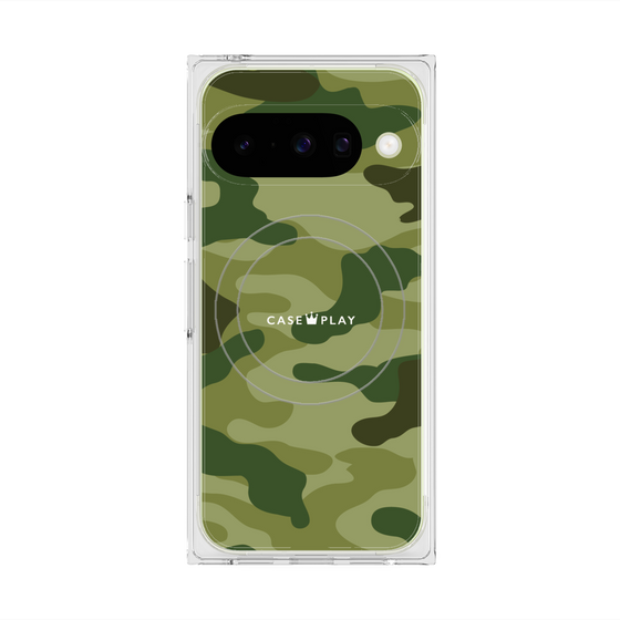 Premium Square Case with Pixelsnap［ Camouflage - Green ］