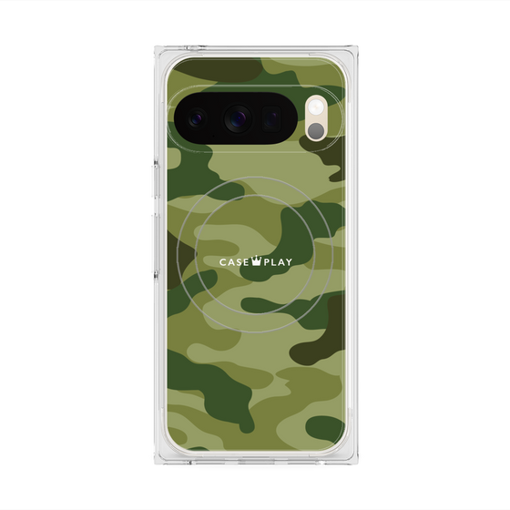 Premium Square Case with Pixelsnap［ Camouflage - Green ］