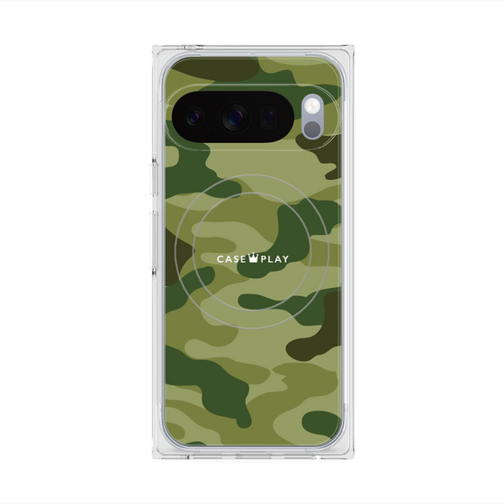 Premium Square Case with Pixelsnap［ Camouflage - Green ］