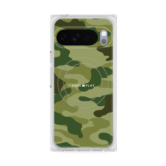 Premium Square Case with Pixelsnap［ Camouflage - Green ］