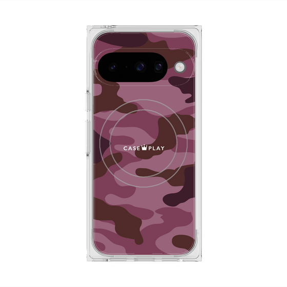 Premium Square Case with Pixelsnap［ Camouflage - Pink ］