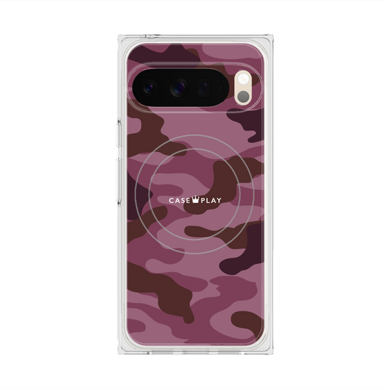 Premium Square Case with Pixelsnap［ Camouflage - Pink ］