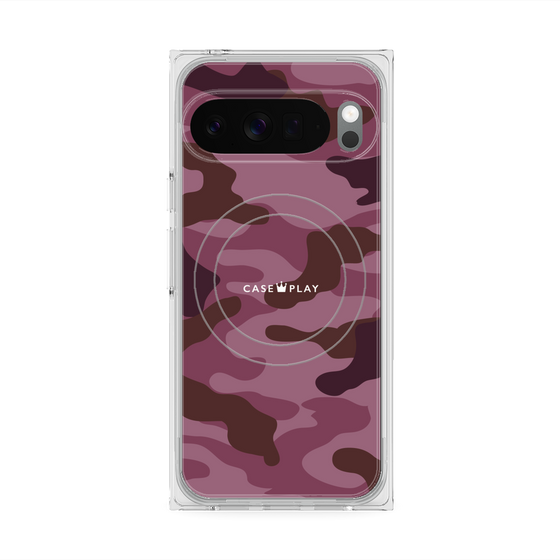 Premium Square Case with Pixelsnap［ Camouflage - Pink ］