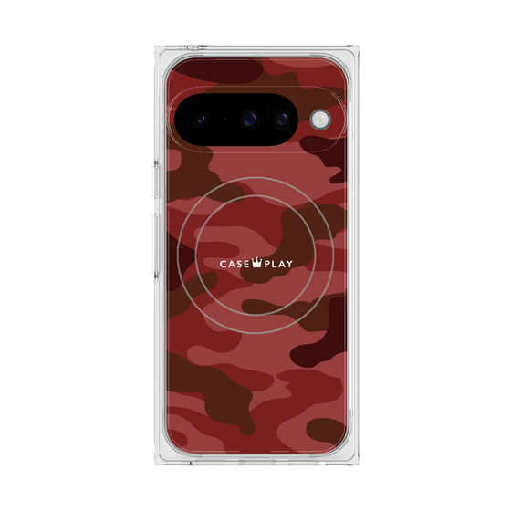 Premium Square Case with Pixelsnap［ Camouflage - Red ］