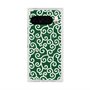 Premium Square Case with Pixelsnap［ Karakusa Pattern - Green ］