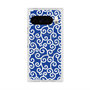Premium Square Case with Pixelsnap［ Karakusa Pattern - Blue ］