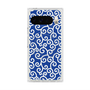 Premium Square Case with Pixelsnap［ Karakusa Pattern - Blue ］
