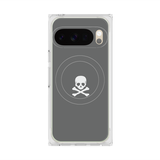 Premium Square Case with Pixelsnap［ Skull - Gray ］