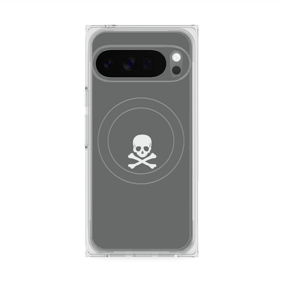 Premium Square Case with Pixelsnap［ Skull - Gray ］