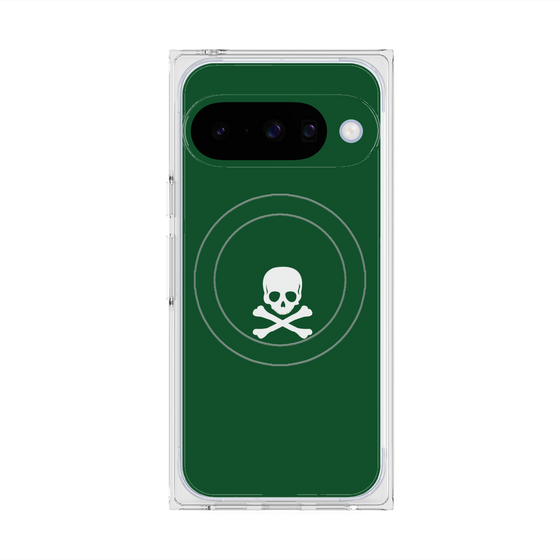 Premium Square Case with Pixelsnap［ Skull - Green ］
