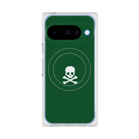 Premium Square Case with Pixelsnap［ Skull - Green ］