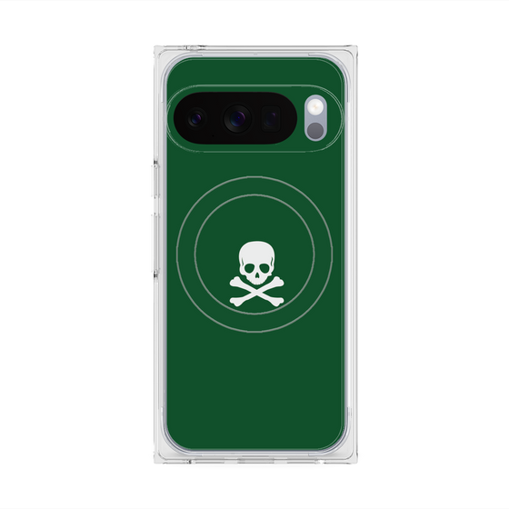 Premium Square Case with Pixelsnap［ Skull - Green ］