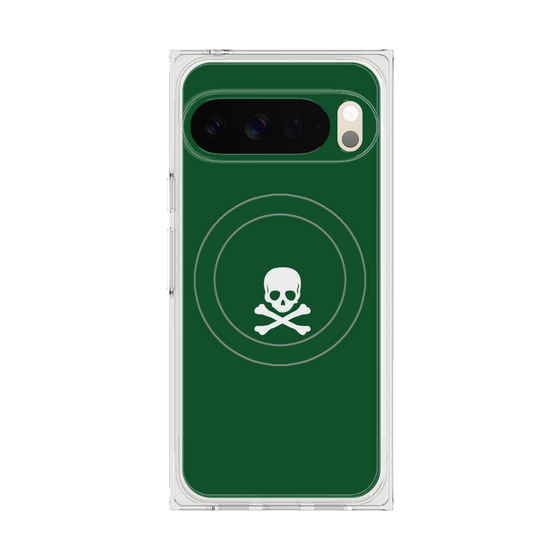 Premium Square Case with Pixelsnap［ Skull - Green ］