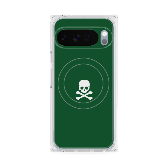 Premium Square Case with Pixelsnap［ Skull - Green ］
