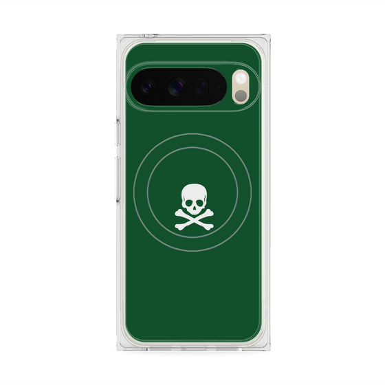 Premium Square Case with Pixelsnap［ Skull - Green ］