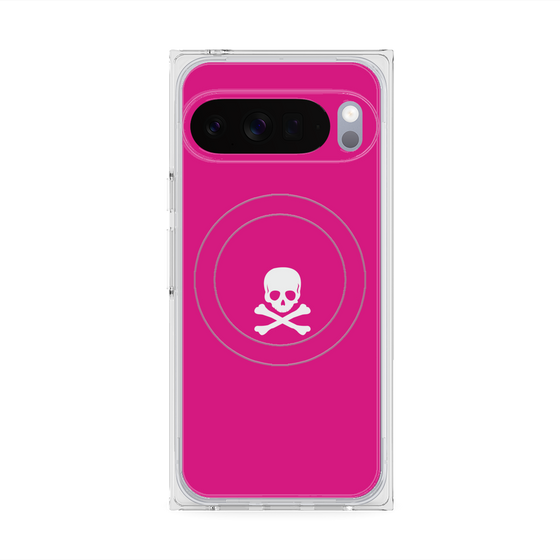 Premium Square Case with Pixelsnap［ Skull - Pink ］