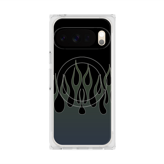 Premium Square Case with Pixelsnap［ Flame - Blue ］