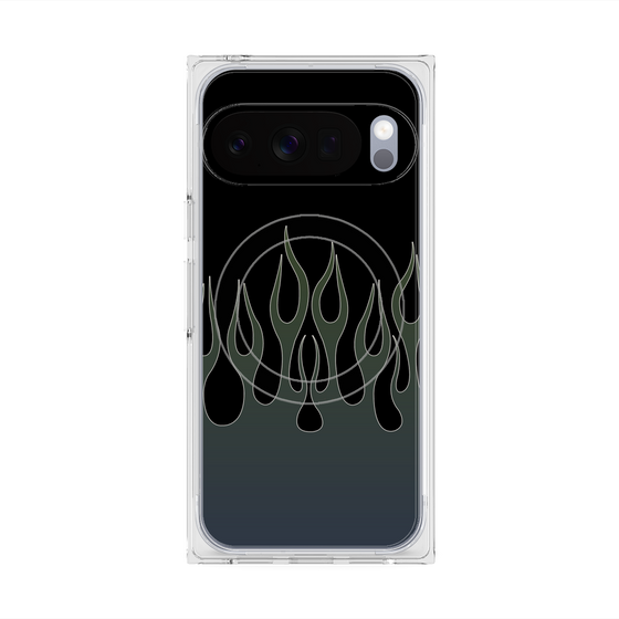 Premium Square Case with Pixelsnap［ Flame - Blue ］