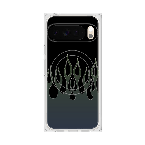 Premium Square Case with Pixelsnap［ Flame - Blue ］