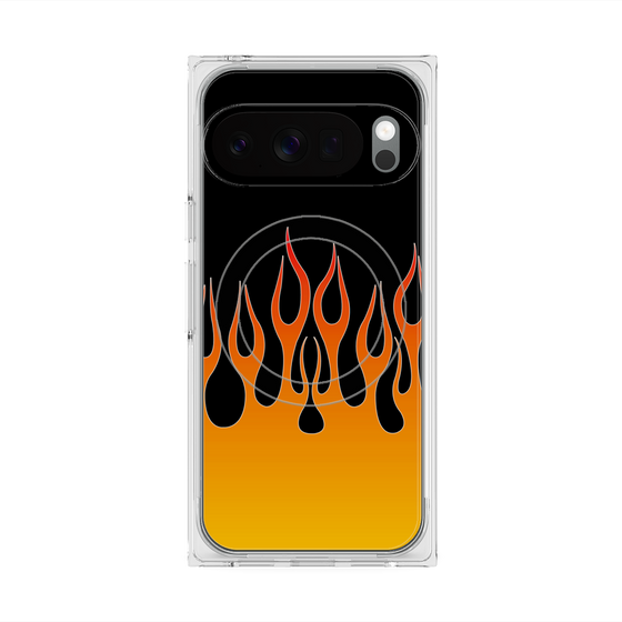 Premium Square Case with Pixelsnap［ Flame - Orange ］