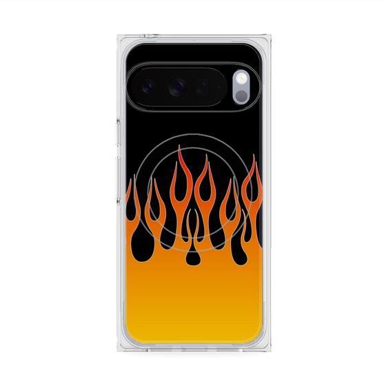 Premium Square Case with Pixelsnap［ Flame - Orange ］