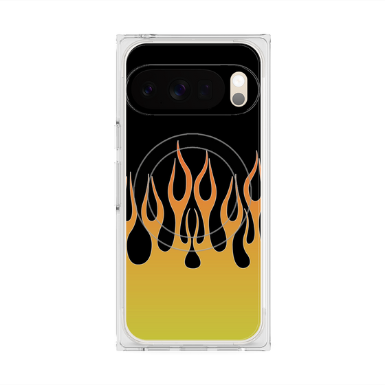 Premium Square Case with Pixelsnap［ Flame - Yellow ］