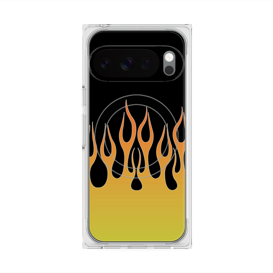 Premium Square Case with Pixelsnap［ Flame - Yellow ］